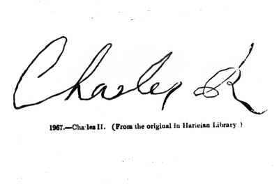 Signature of Charles II by Unbekannt Unbekannt